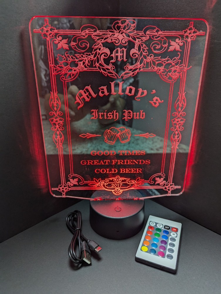 Irish Pub Bar Customizable made L.E.D. Large light display