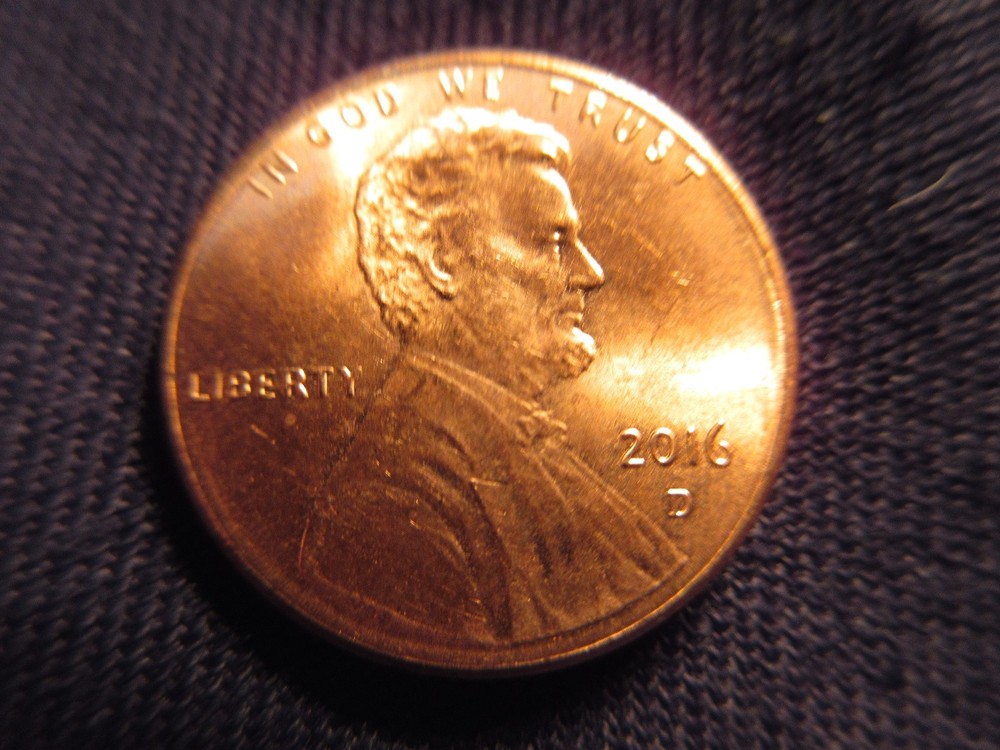 2016 D Lincoln Penny with Reverse Die Crack Error
