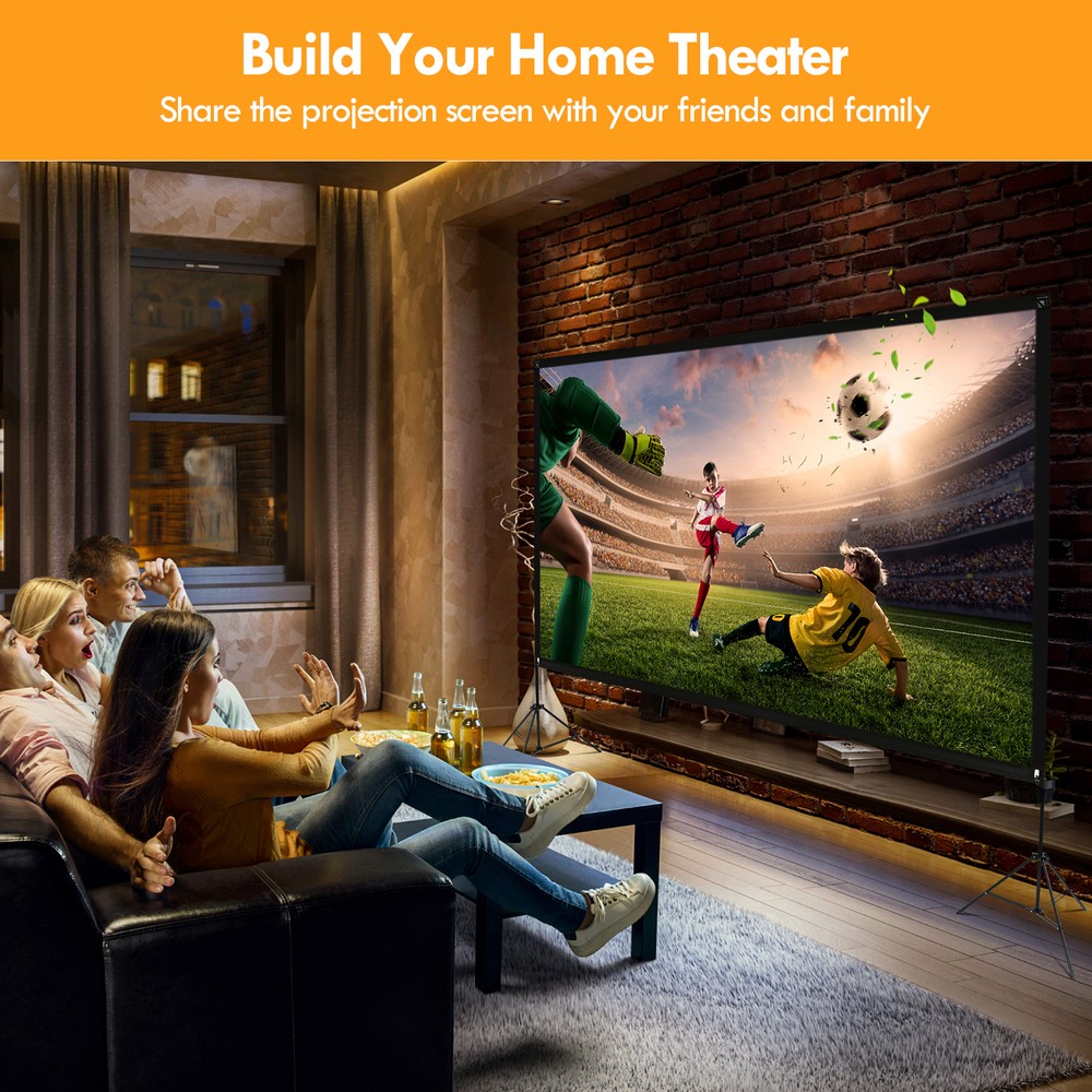Outdoor Projector Screen with Stand SCREENMAX 120 inch Foldable Projector Screen