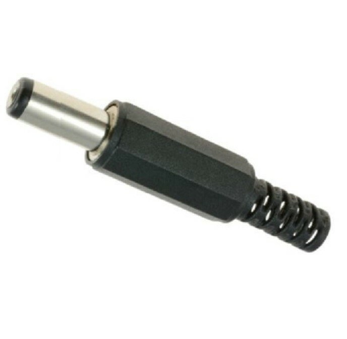 5-Pack 5.5x2.5mm *13 Male Solder DC Power Barrel Tip Plug Straight Connectors