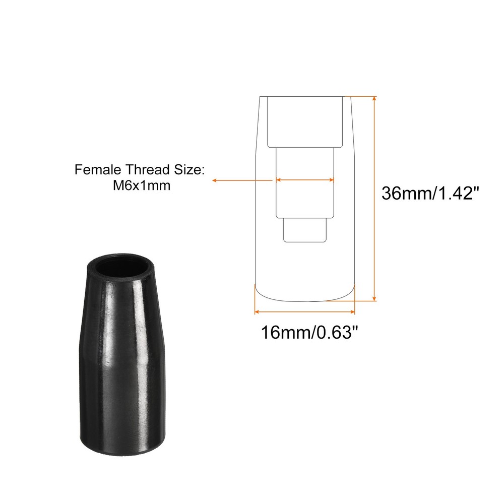 M6x36mm Female Threaded Hand Knobs Cylinder Insert Handles for Mechanical