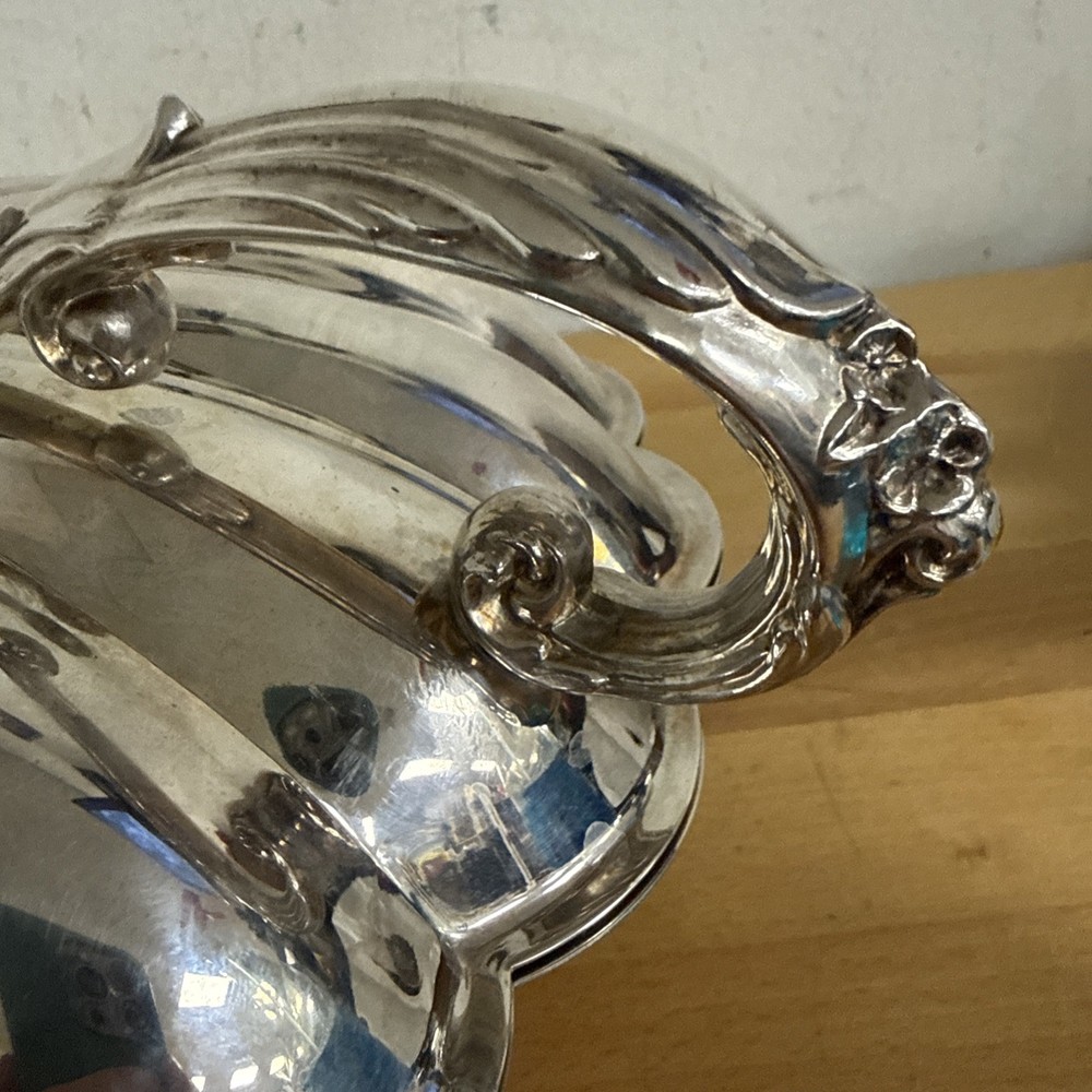 Vtg Sheffield Silver Plated Clam Shell Serving Dish - Scallop - 11” X 11” - LOOK