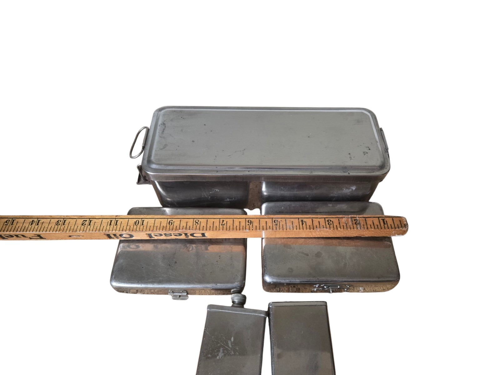 Antique Japanese Medical Apothecary Display Stand Tools Syringe