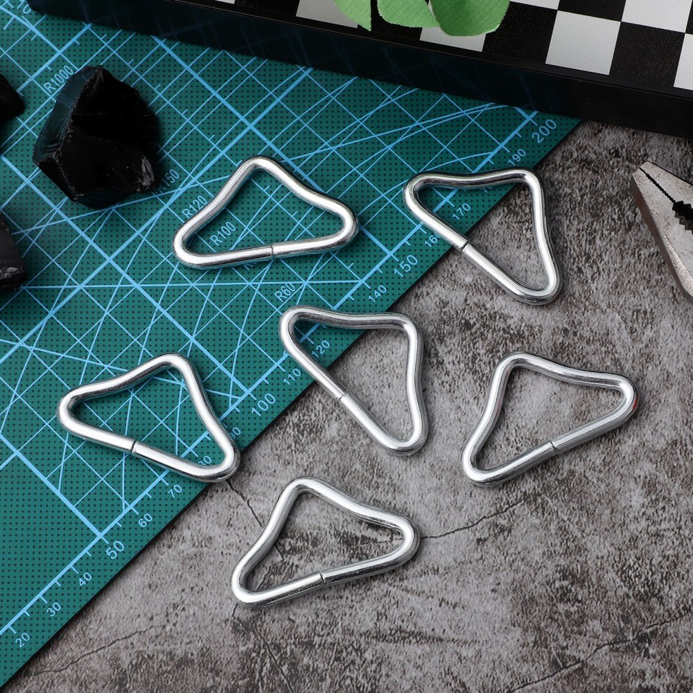 30 Pcs Triangular Coupling Buckle Trampoline Triangle Ring Buckles