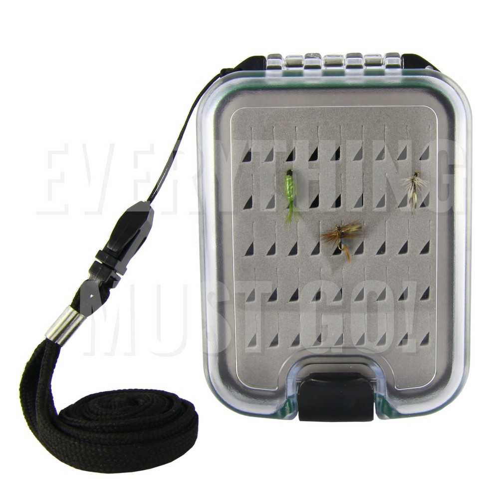 Small Double-Sided Fly Box, Waterproof, Clear Lids, Foam Inserts
