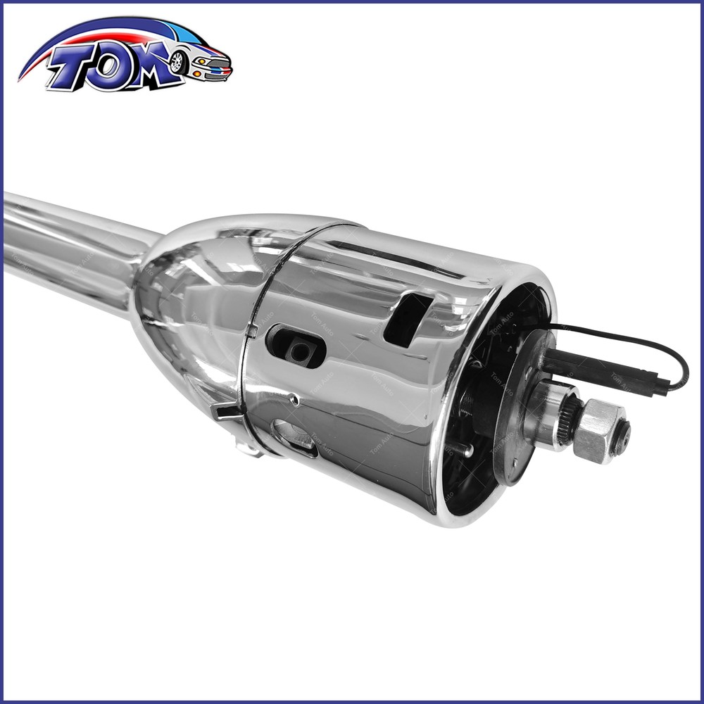 Tilt Auto 32" Steering Column No Key & Shift Indicator W/ Wheel Adapter Chrome