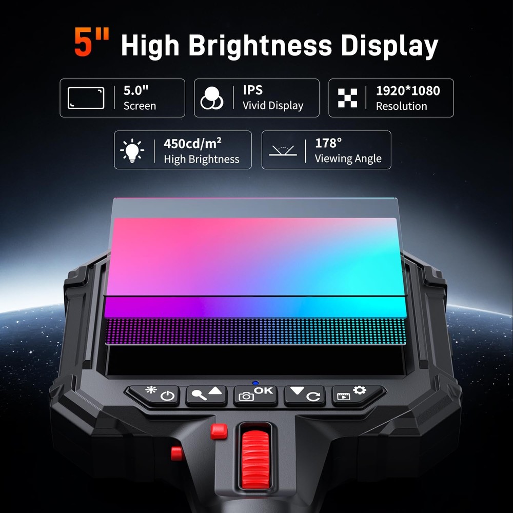 Two-Way Articulating Borescope with Probe Hover Lock, 6.2mm Endoscope Camera ...