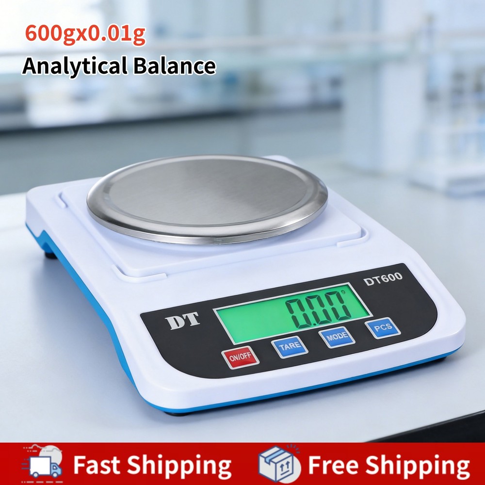 600gx0.01g Digital Electronic Analytical Balance Precision Lab Scale Sensitive