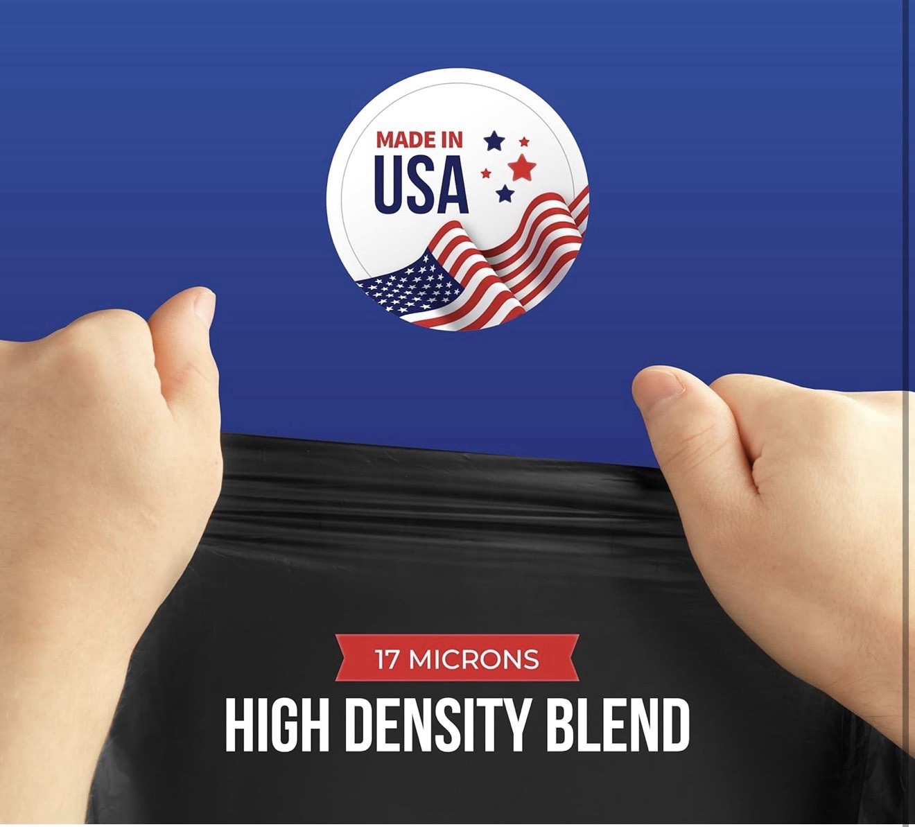 Trash Bags Heavy Duty - 55-60 Gallon Bulk 150 Pack Large Garbage Bags Contractor