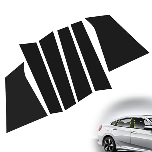 6pcs Gloss Black Window Pillar Post Covers - Compatible with 2016-2023 Chevy