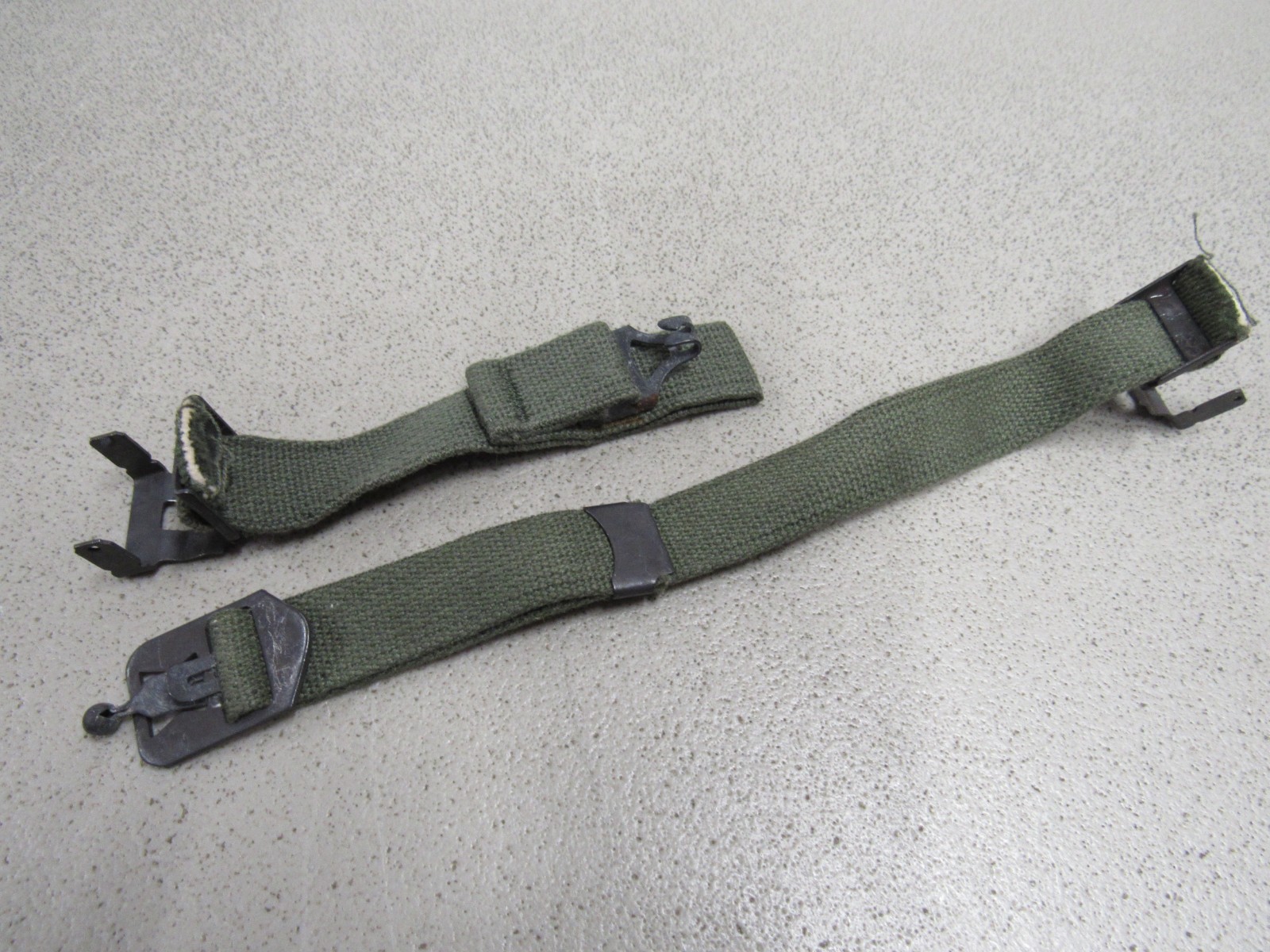 US Vietnam Era M1 Helmet Chinstrap Cotton Webbing OD Green Type 1 UnMarked RUST