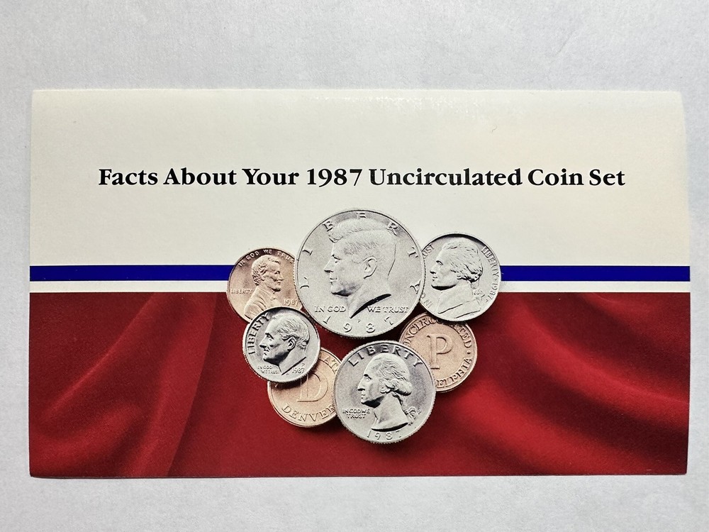 1987 U.S. MINT Uncirculated P&D Mint Set W/COA