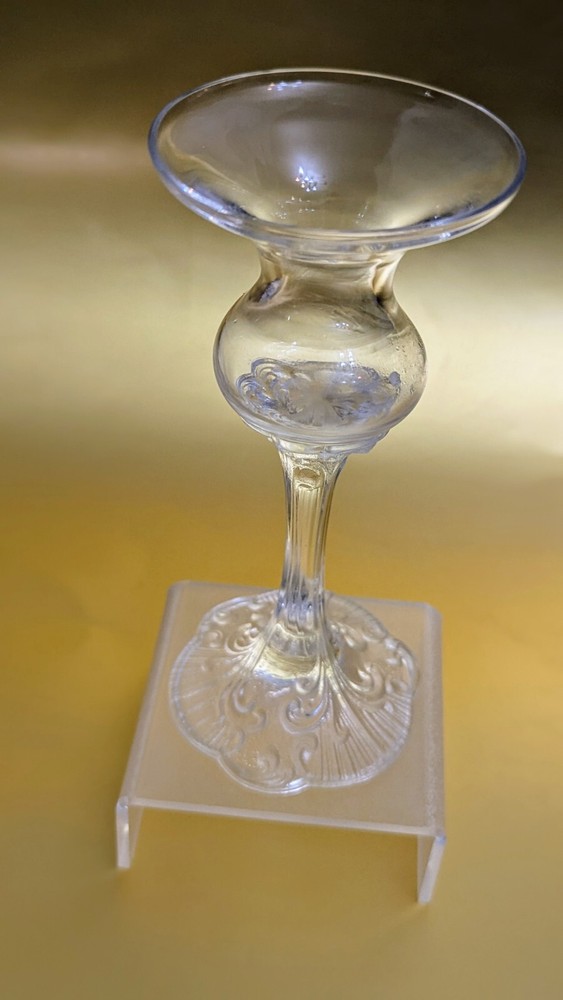 Vintage Patterned Glass Candle Holders