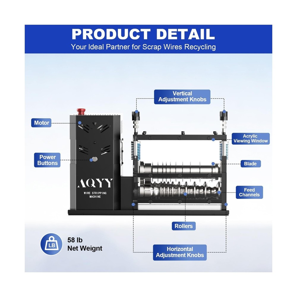 Electric Wire Stripping Machine, 11 Channel Automatic Wire Stripper for 0.08-...