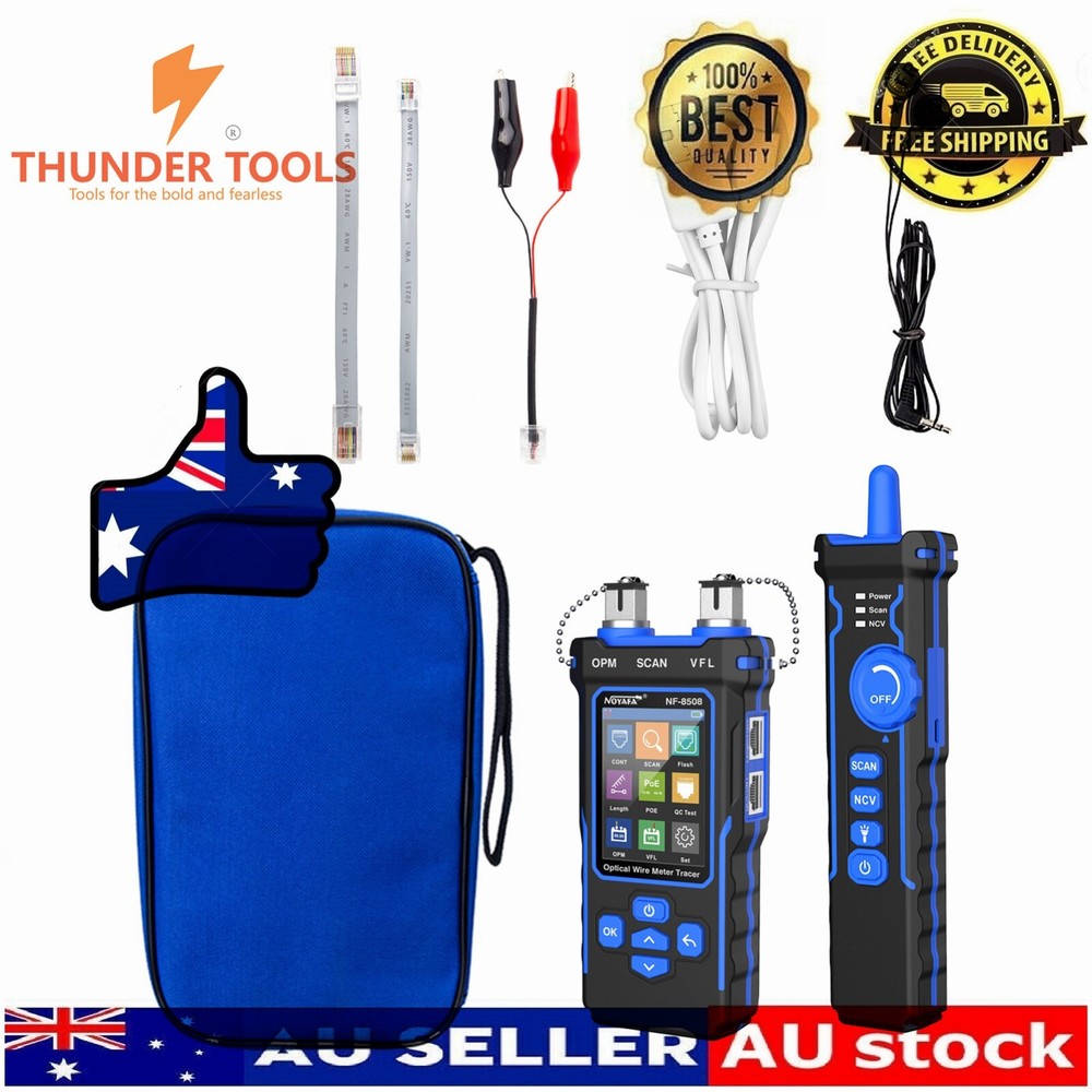 Thunder Tools NOYAFA Optical Network Cable Meter Tracer with LCD Display