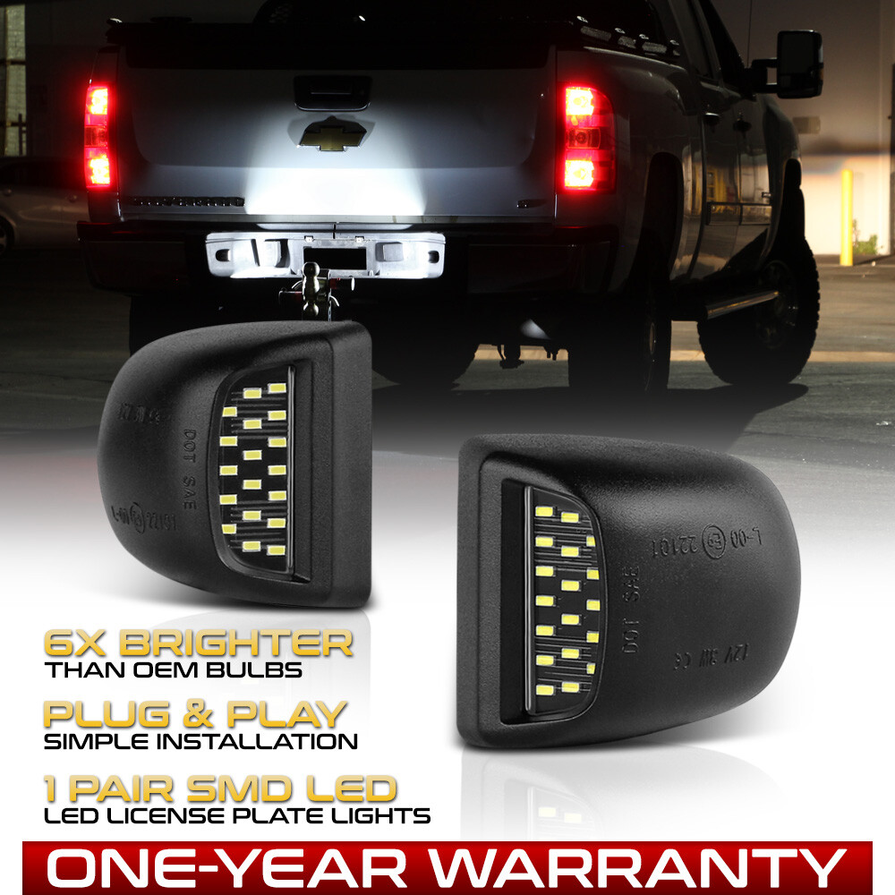 1999-2013 Chevy Silverado Avalanche BRIGHT SMD LED License Plate Lights Lamp SET