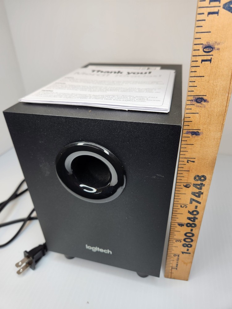 Logitech Z323 2.1 Speaker System, Subwoofer, Volume Control, Wired, Black
