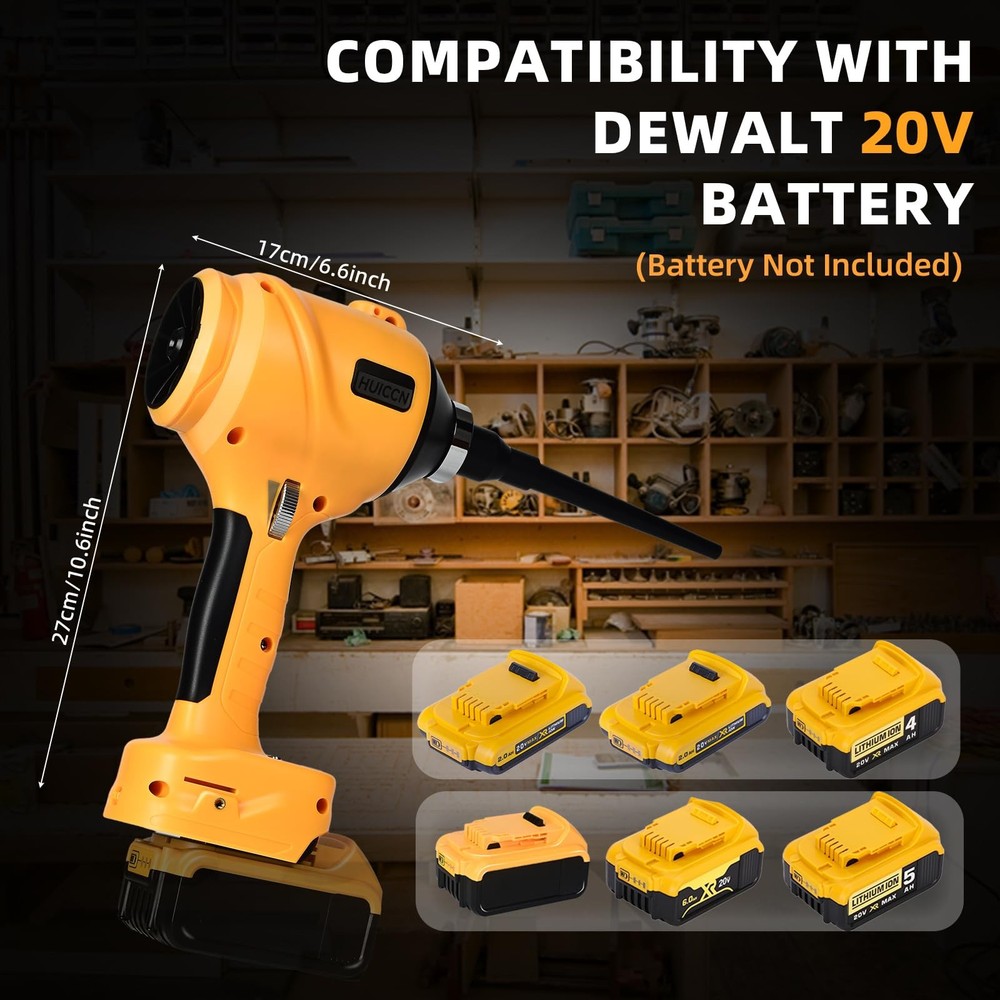 Cordless Dust Blower for Dewalt 20V Battery, Handheld Leaf Blower Compressed ...
