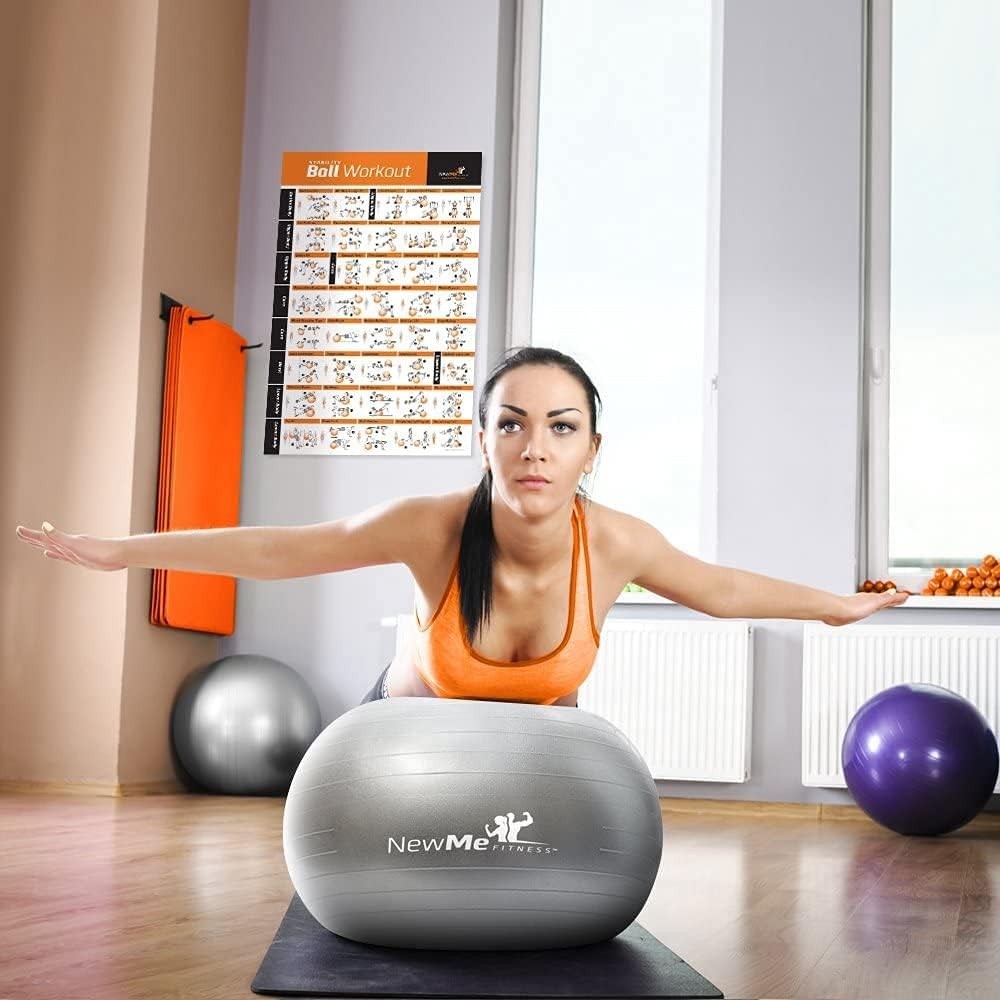 Workout Posters for Home Gym - Exercise Posters for Full Body Training Program