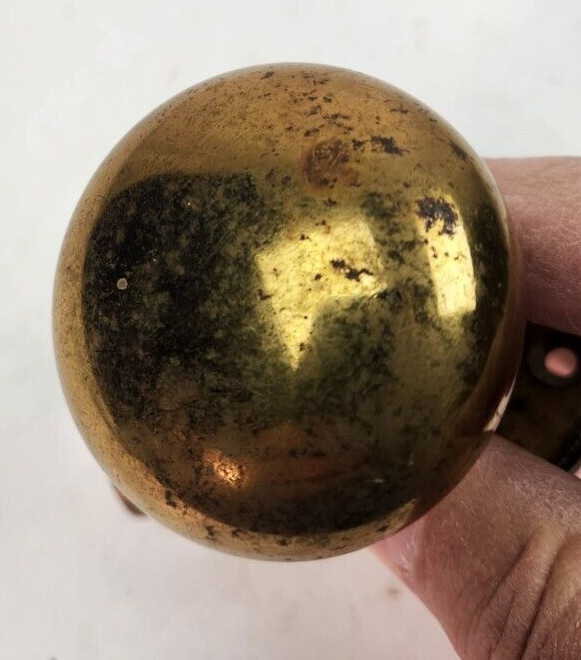 2 Antique Knobs Vintage Door Knobs Handles Spindle Old As Is Restoration Crafts