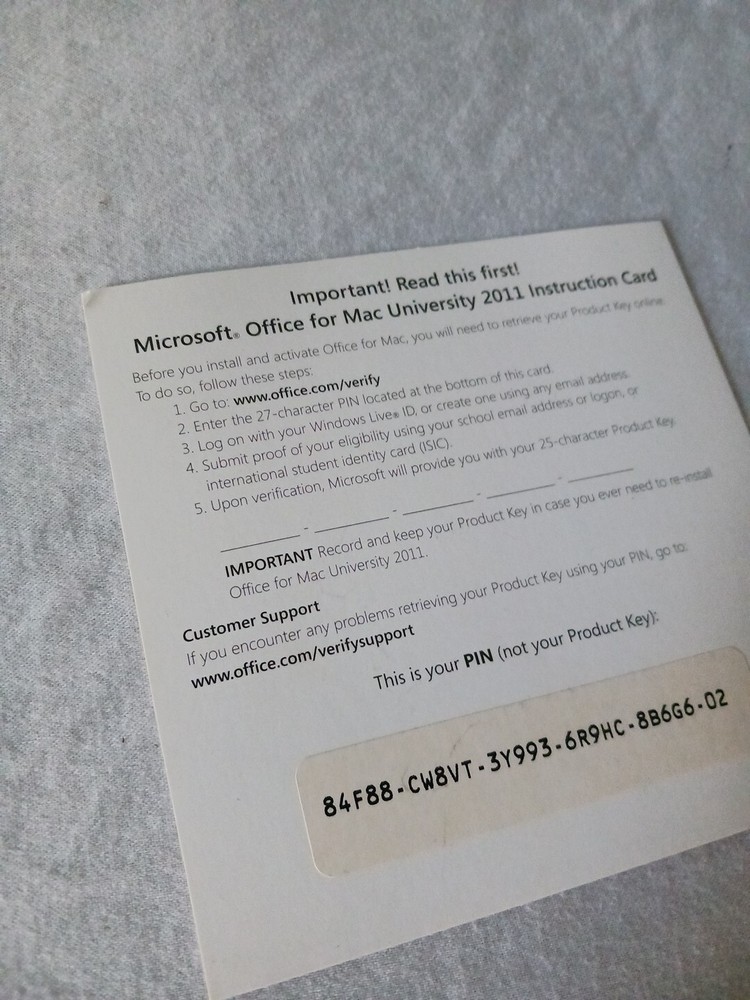 Microsoft Office University 2011 Mac Full Version Academic WPXO - EUC