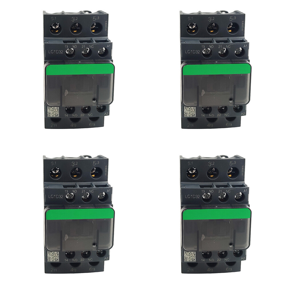 4PCS TeSys Deca LC1D32E7 Contactor 48V coil AC 3P 32A replace Schneider LC1D32E7