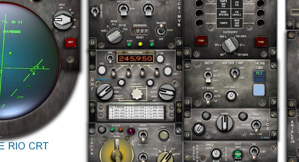 F14B TOMCAT COCKPIT instrument panel CDkit