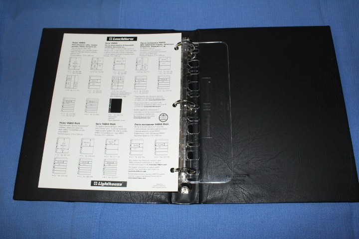 Lighthouse BLACK Three Ring binder with dustcase BlueLakeStamps NEW