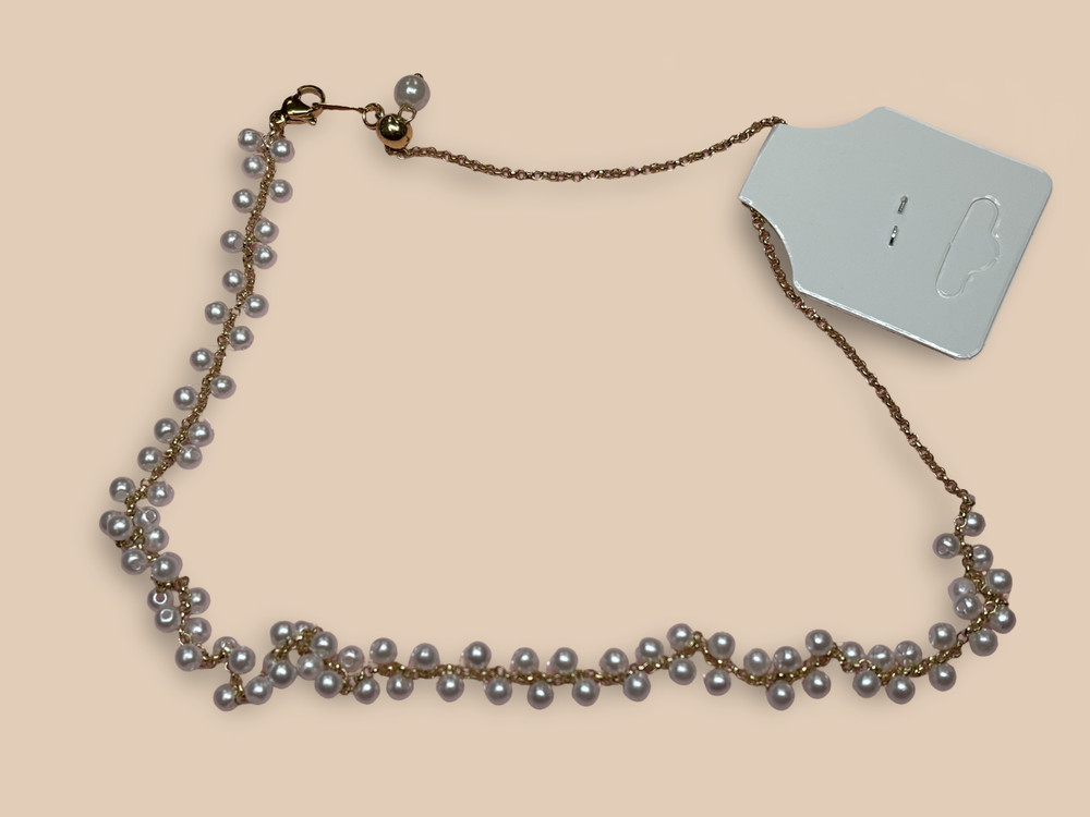 Pearl Link Gold Flexible Necklace