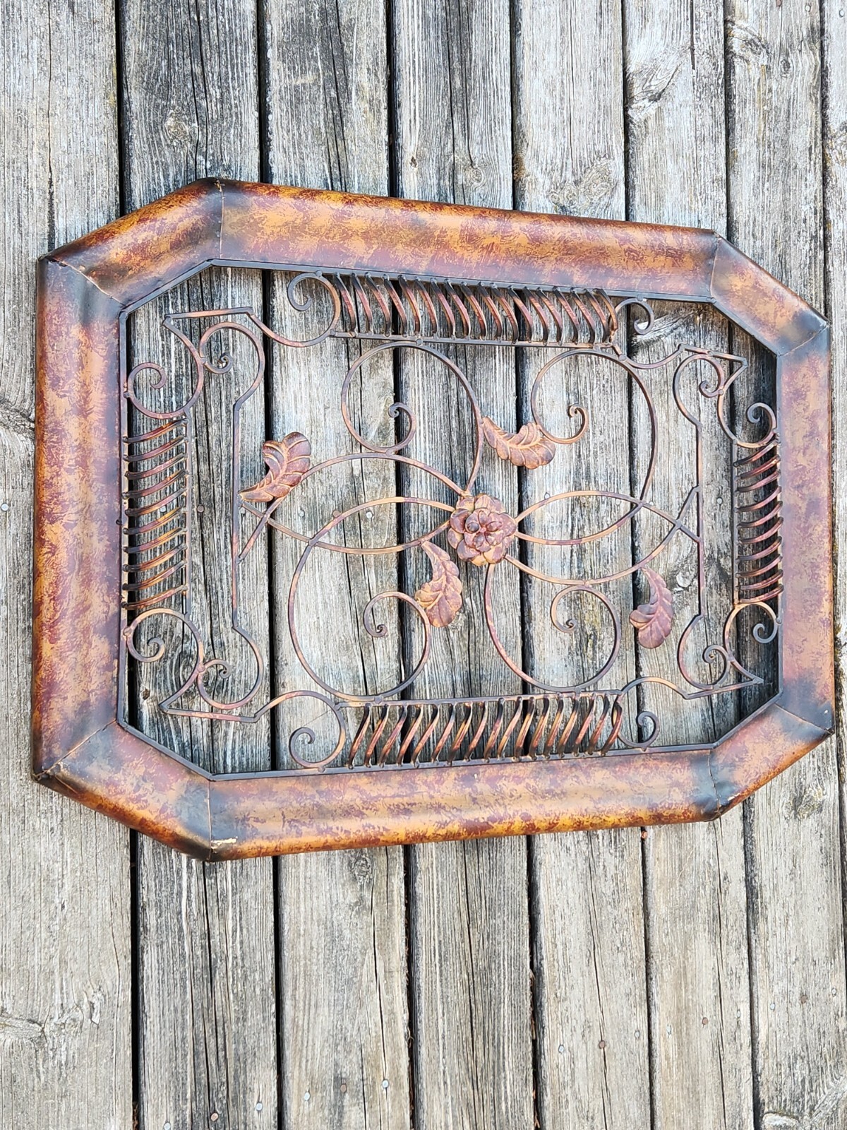 Metal Wall Art Sculpture 27" x 36" Large Distressed 12 - 14 LBS Heavy