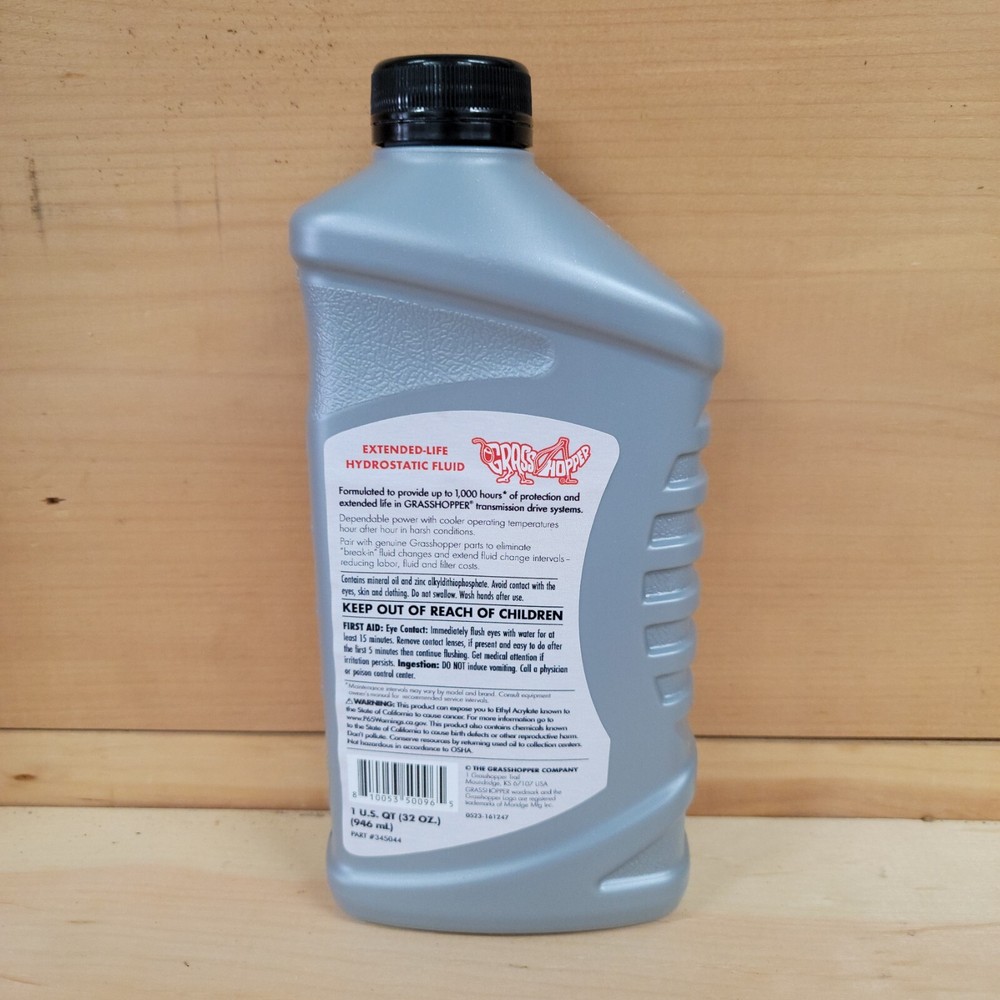 Grasshopper CoolTemp Hydro-Max Extended Life Fluid 1 Quart Part # 345044