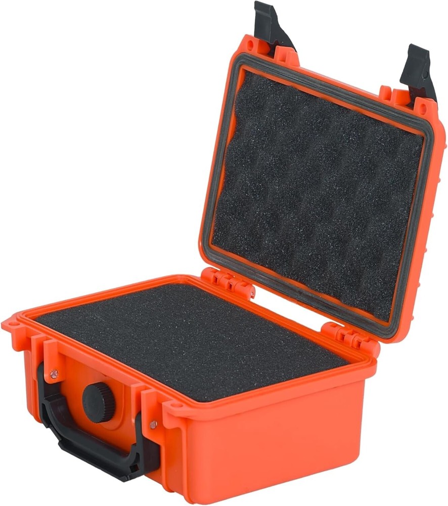 MEIJIA Waterproof Case with Foam Insert - 8.12" Compact Design for Drones
