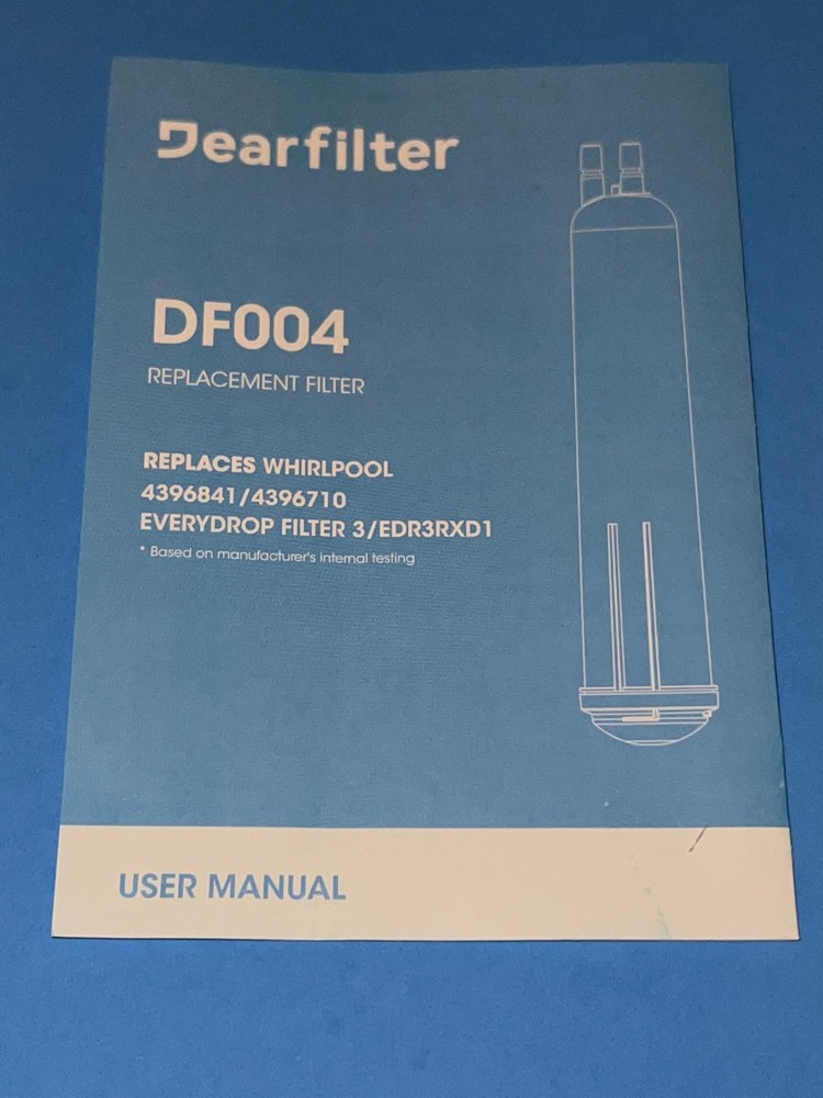 Dearfilter DF004 Refrigerator Water Filter - Whirlpool, Every drop, etc. (2 pc)