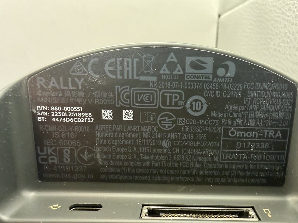 Logitech Rally V-R0010 Video Conferencing Camera With Bracket Tested!