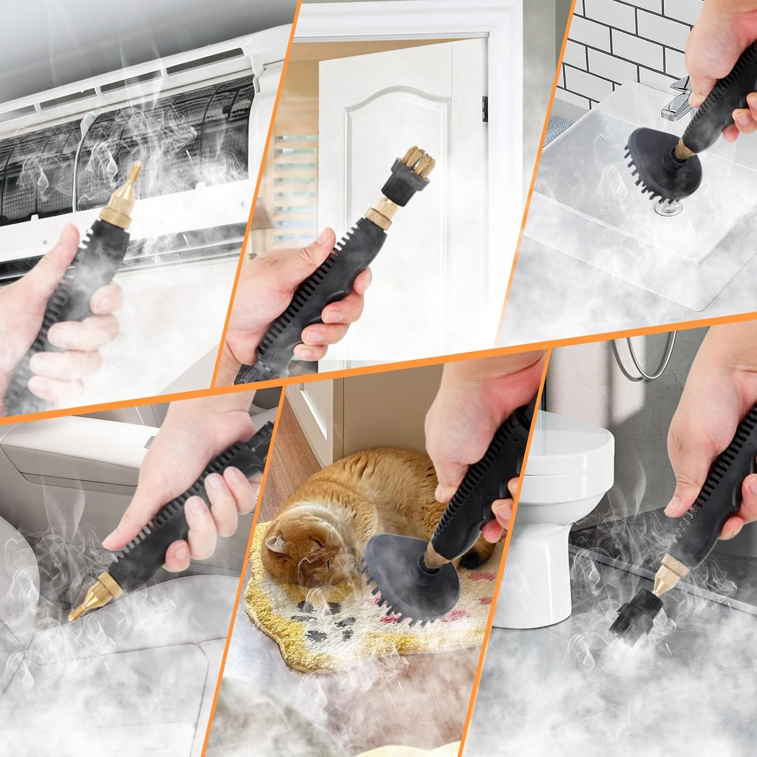 2500W Handheld Car Detailing Cleaning Machine High Temp Steam Cleaner Household