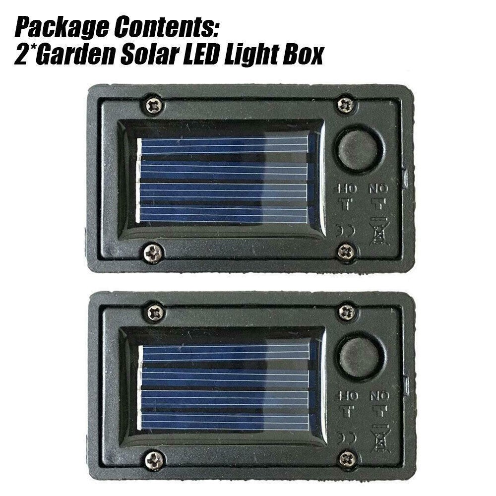 2x Garden Solar Powered Replacement Rectangular LED Light Box for Lantern Lamp