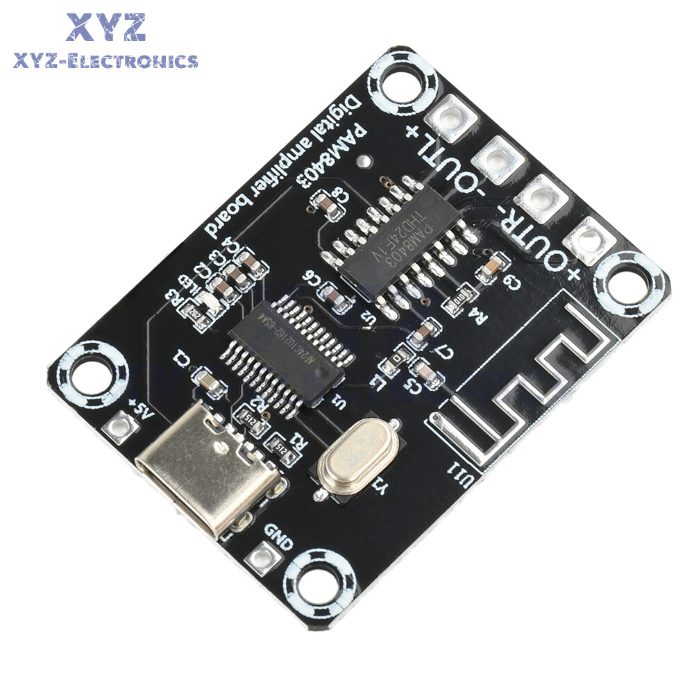 Type-C Mini PAM8403 Bluetooth Digital Power Amplifier Board 5W+5W For Class D