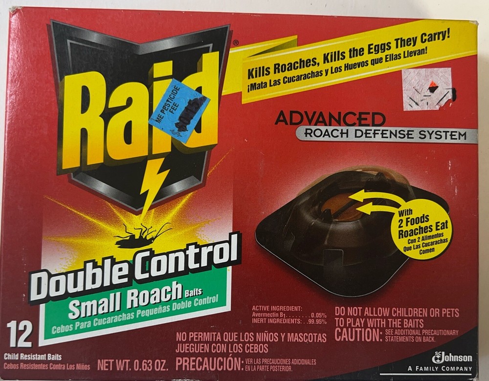 Lot Of 2 Raid Double Control Small Roach Baits 12 each 24 Advanced Roach Defense