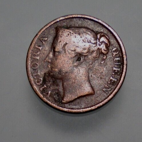 STRAITS SETTLEMENTS INDIA STRAITS 1862 1/2 CENT KM #5