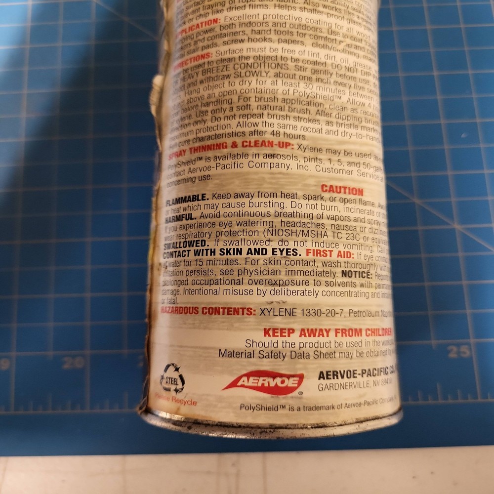 Aervoe Pacific PolyShield Rubber Dip Coating Protective 14.5 fl oz Can
