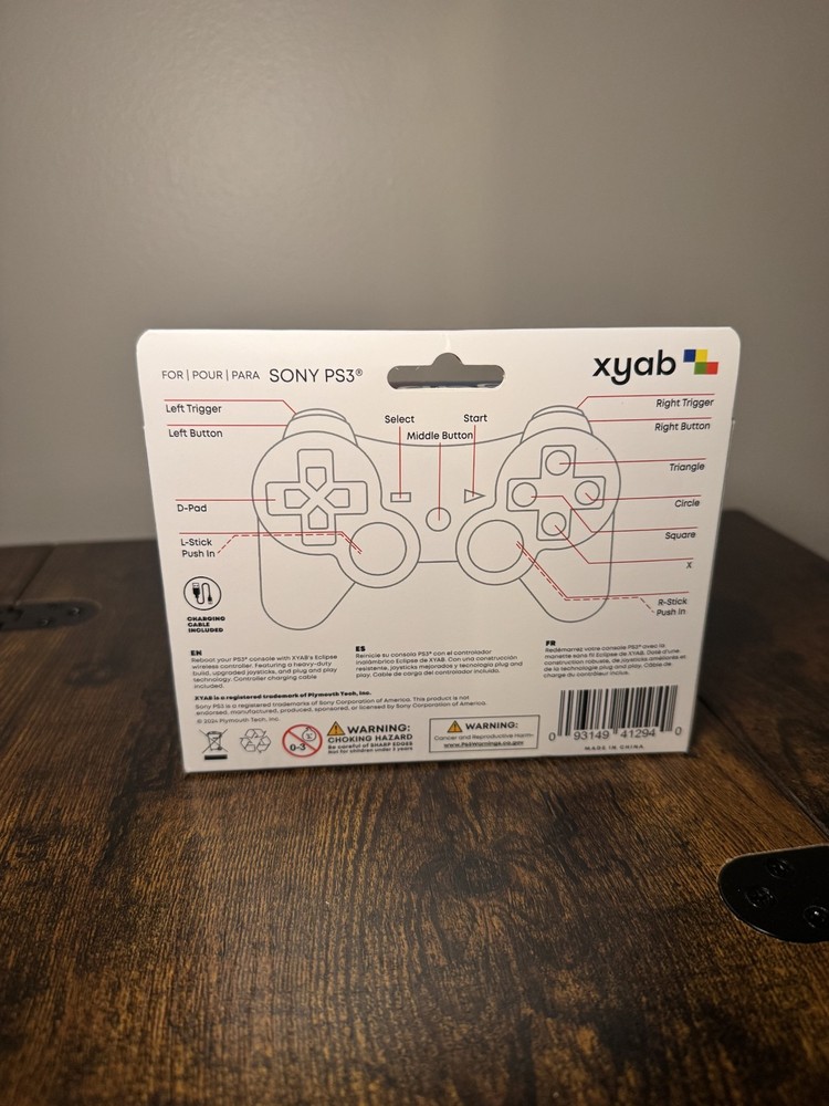 Xyab Eclipse Wireless Controller for PS3, BNIB, Not tested