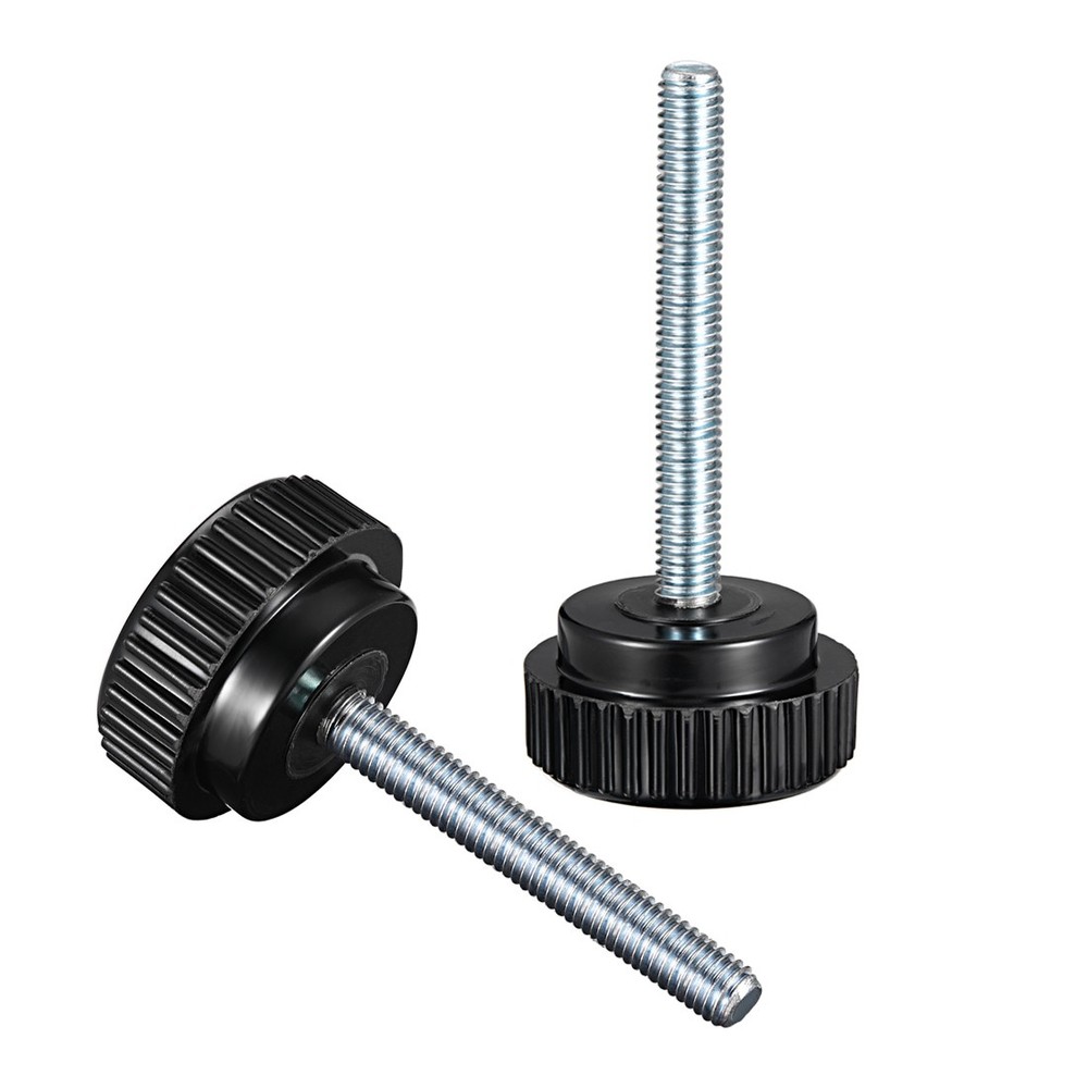 M8 x 60mm male thread knurled locking knobs 4 pcs