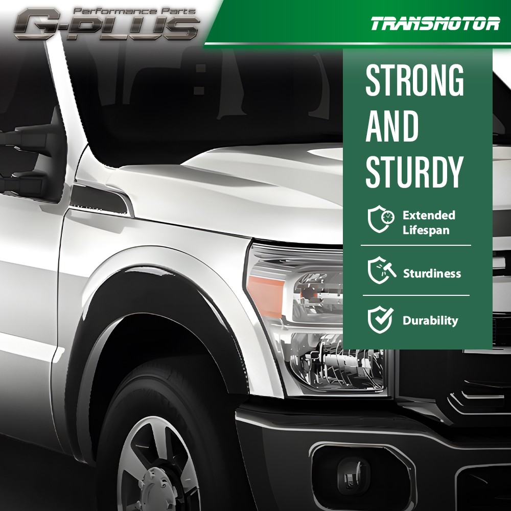 Fit 2011-2016 Ford F-250 / 350 Factory Style Smooth Black Fender Flares Set of 4