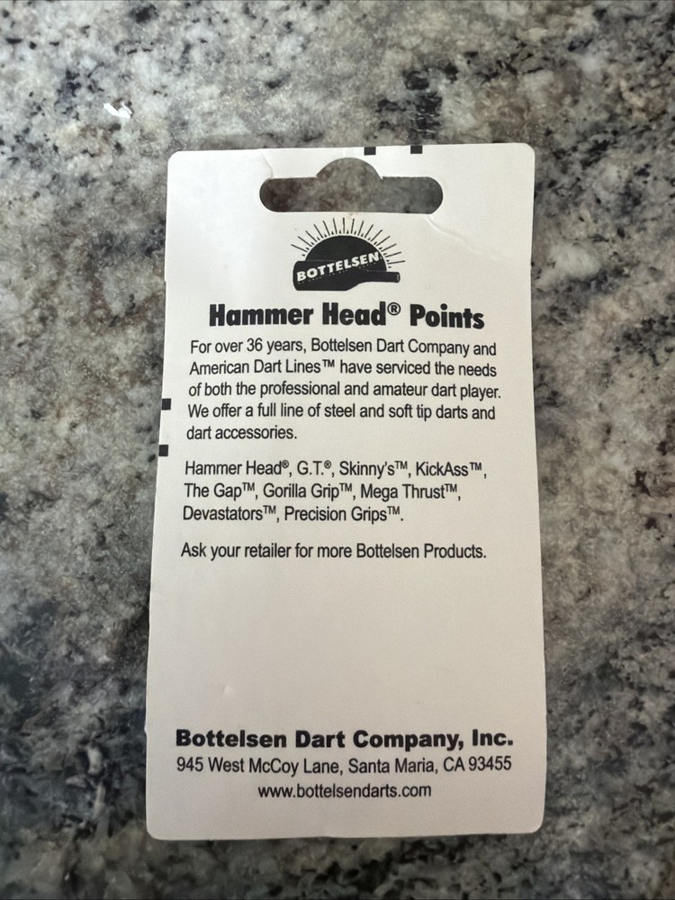 Bottelsen Hammer Head Dart Points Roto