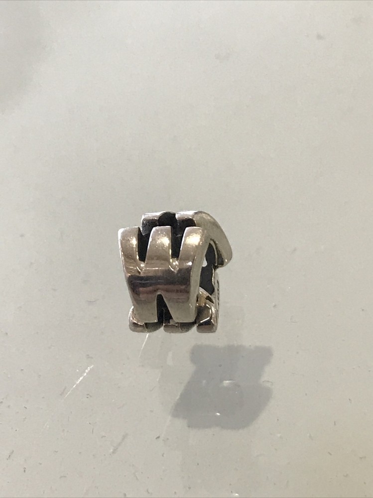 Chamilia Sterling Silver Charm Bead Initial W