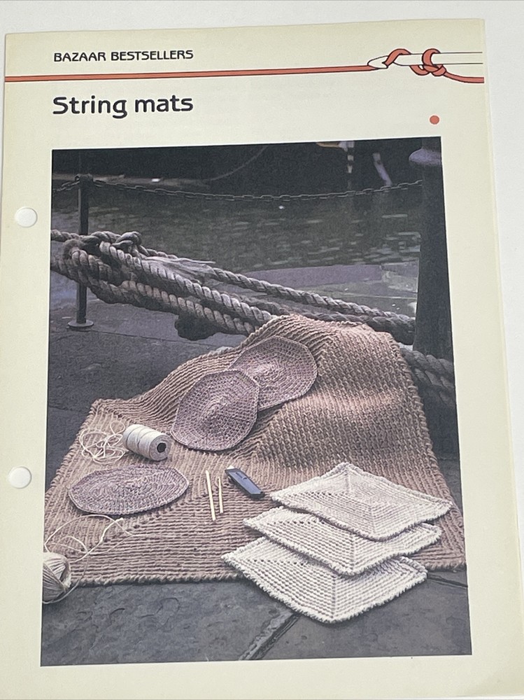 String Mats Placemat Crochet Pattern Marshall Cavendish