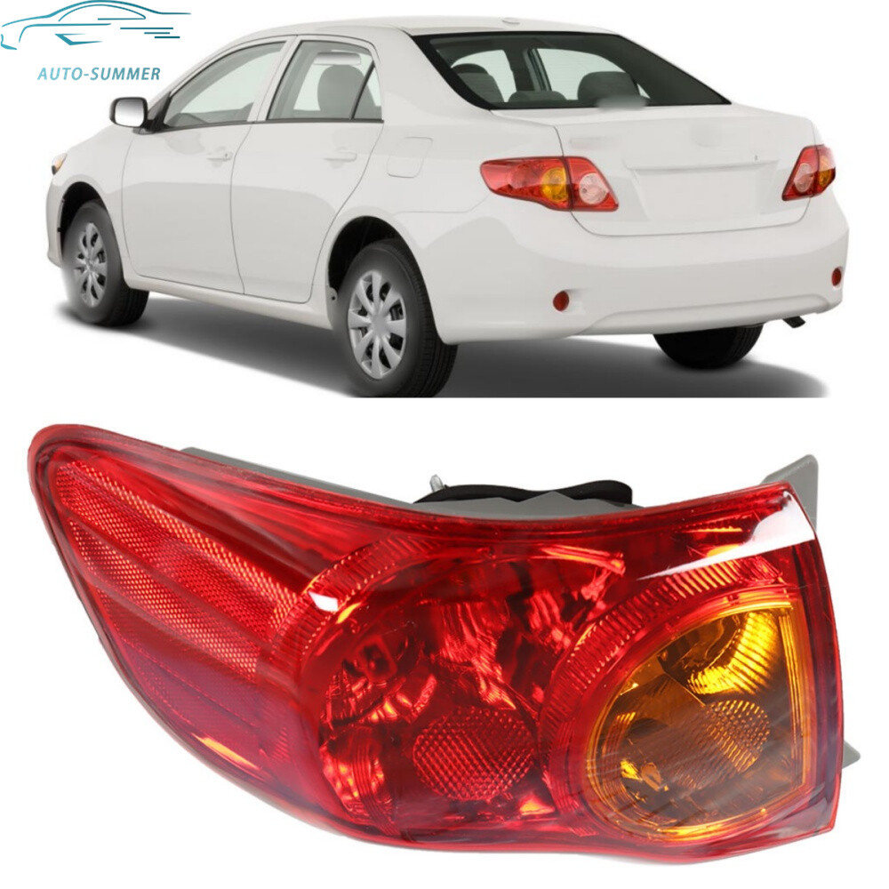 For Toyota Corolla 2009-2010 Left Side Tail Light Brake Lamp Outer Halogen