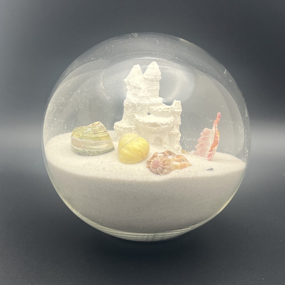 Caplugs® Home Decor Beach Globe with Castle, Shells, Starfish & Sand