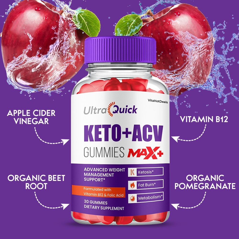 UltraQuick Max + Keto ACV Gummies, Maximum Potency Gummies (3 Pack)