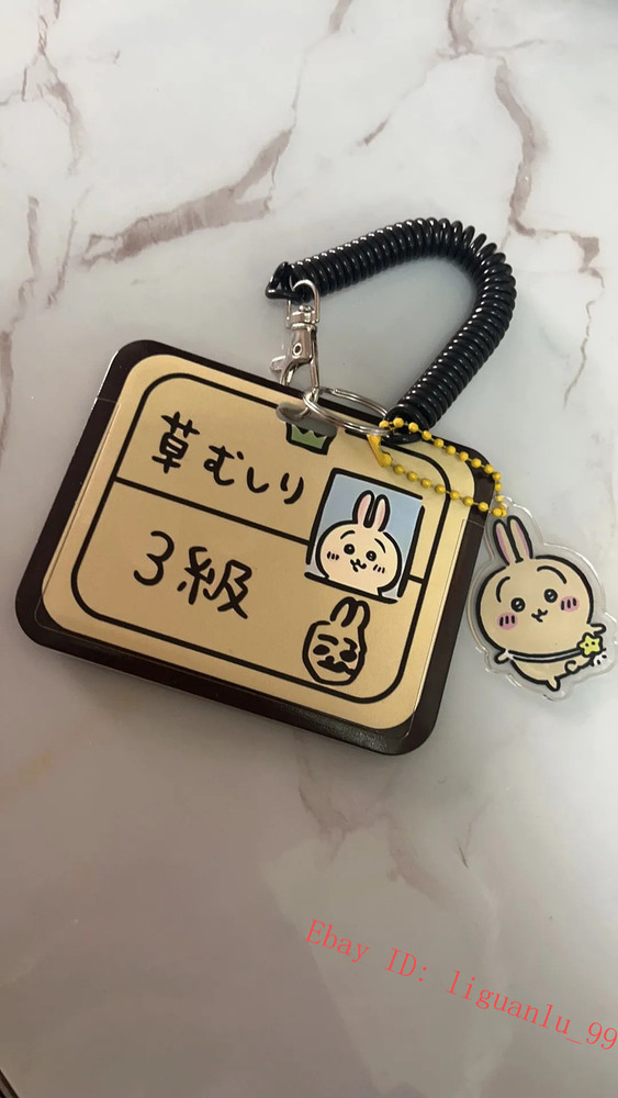 2Pcs/set Chiikawa Hachiwarem Usagi Identity Document Protective Cover Pendant